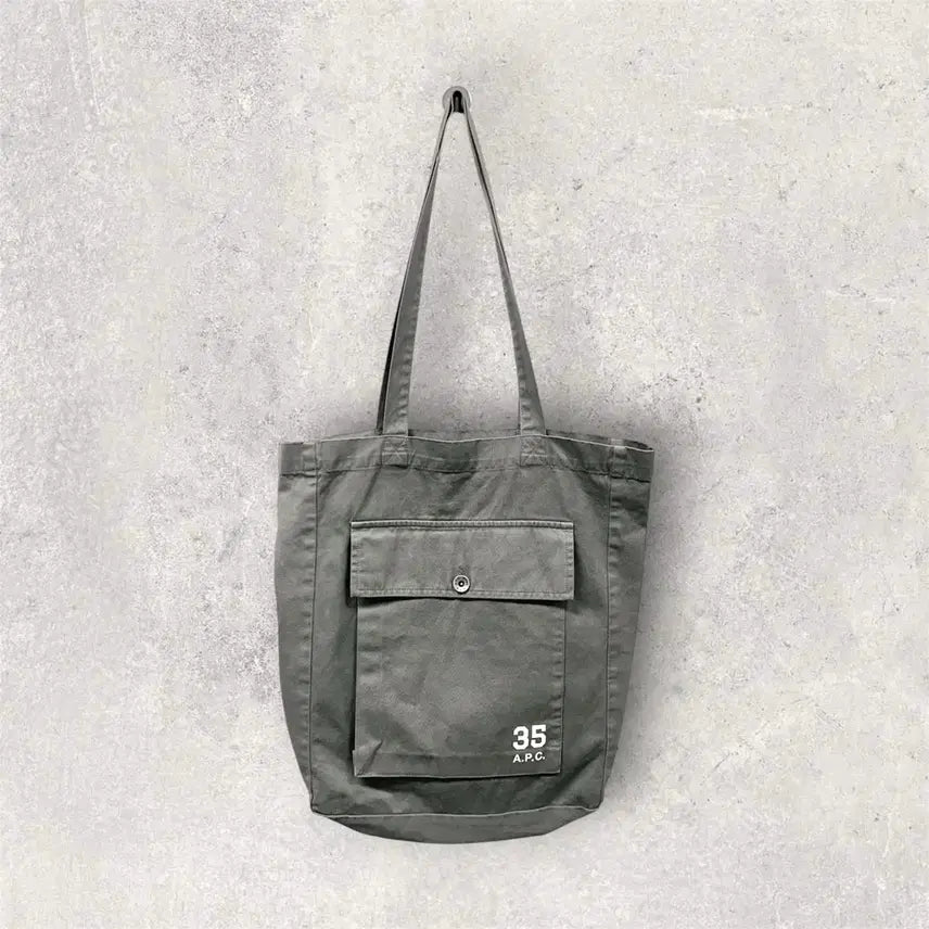 [BUNJANG] A.P.C 35th Anniversary Respect Tote Bag / A.P.C 35주년 기념 리스펙트 토트백 카키 (B310)