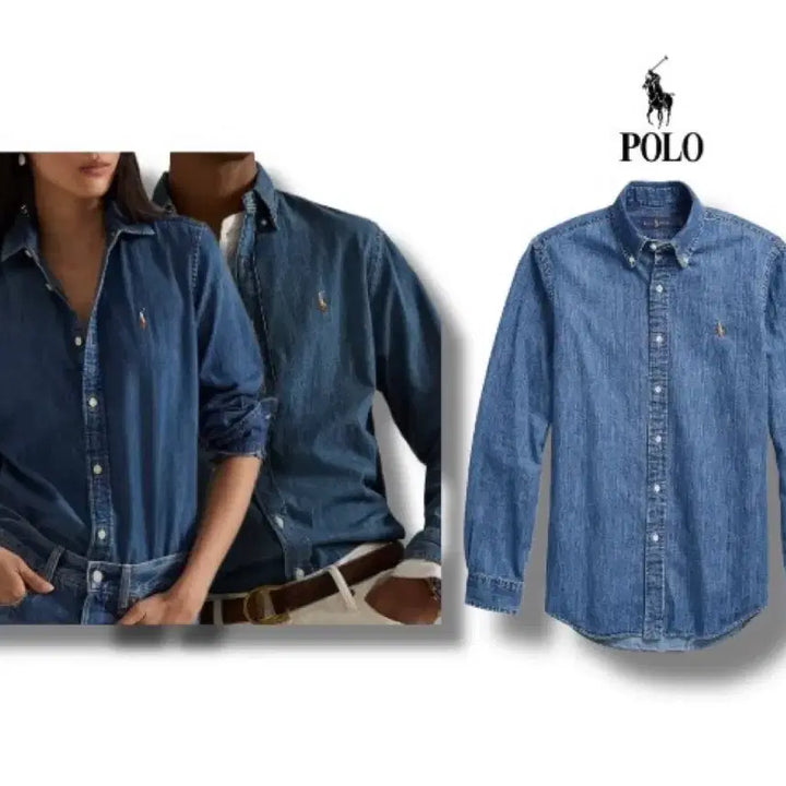 [BUNJANG] Polo Ralph Lauren Denim Shirt (Unisex) / [새상품/무배]폴로 데님셔츠 청남방 남녀공용