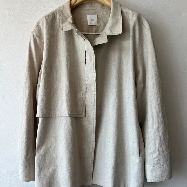 [BUNJANG] KUHO Ivory Beige Linen Trench Jacket / 구호 KUHO 여성 아이보리베이지 린넨자켓 트렌치자켓 85-94-160