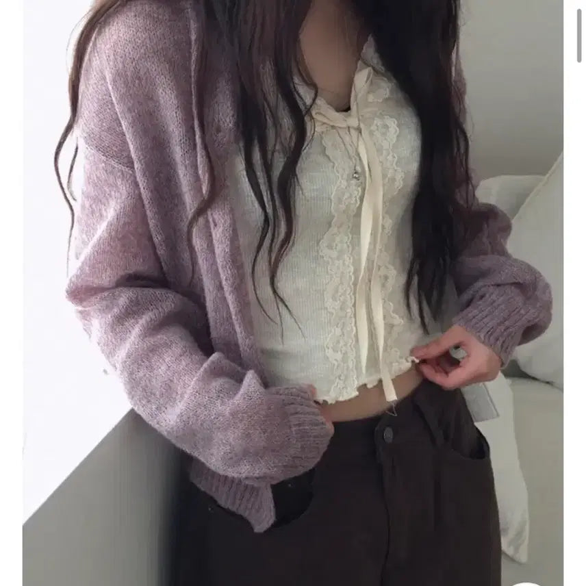 [BUNJANG] Alpaca Wool Soft Knit Cardigan / 알파카 울 소프트 니트 가디건