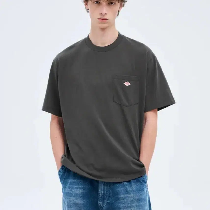 [BUNJANG] DANTON Pocket Short Sleeve T-shirt / DANTON 단톤 포켓 반팔 티셔츠