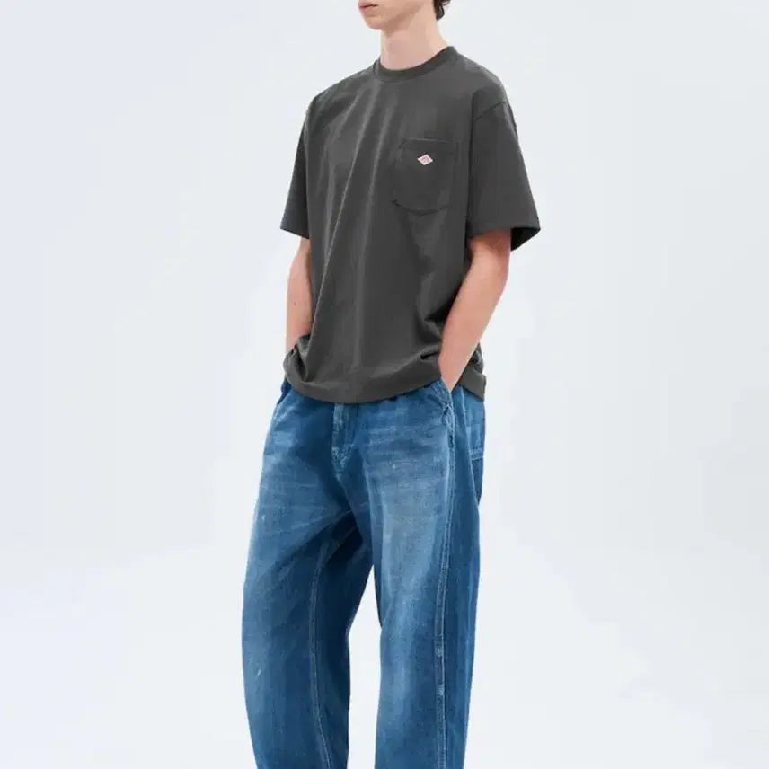 [BUNJANG] DANTON Pocket Short Sleeve T-shirt / DANTON 단톤 포켓 반팔 티셔츠