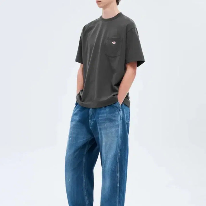 [BUNJANG] DANTON Pocket Short Sleeve T-shirt / DANTON 단톤 포켓 반팔 티셔츠
