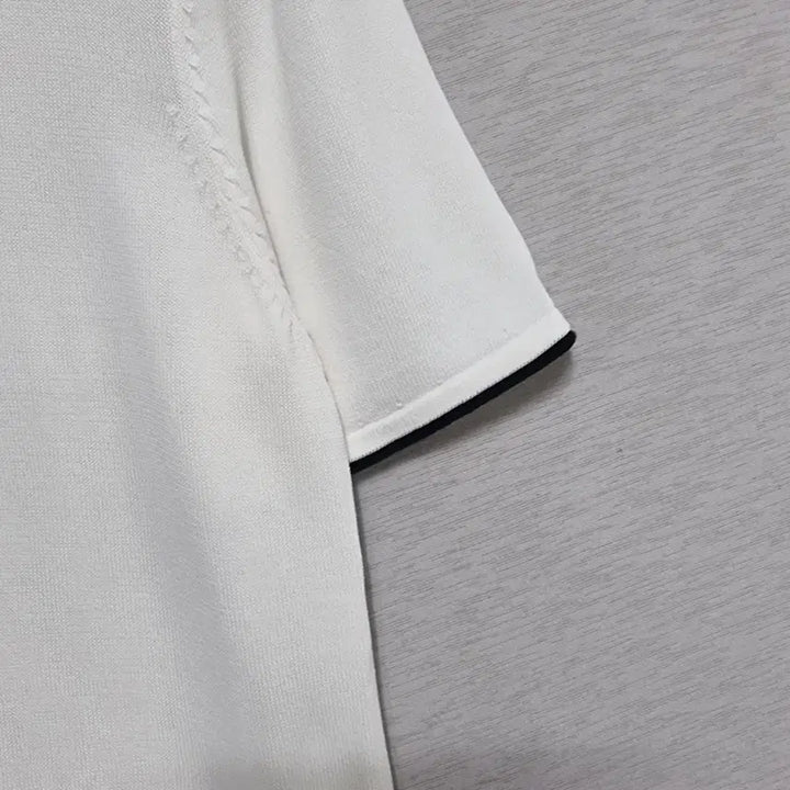 [BUNJANG] Zara Short Sleeve Knit Top - White/Black Stripe / ㅡ자라 반팔니트 여66 ㅡ0414