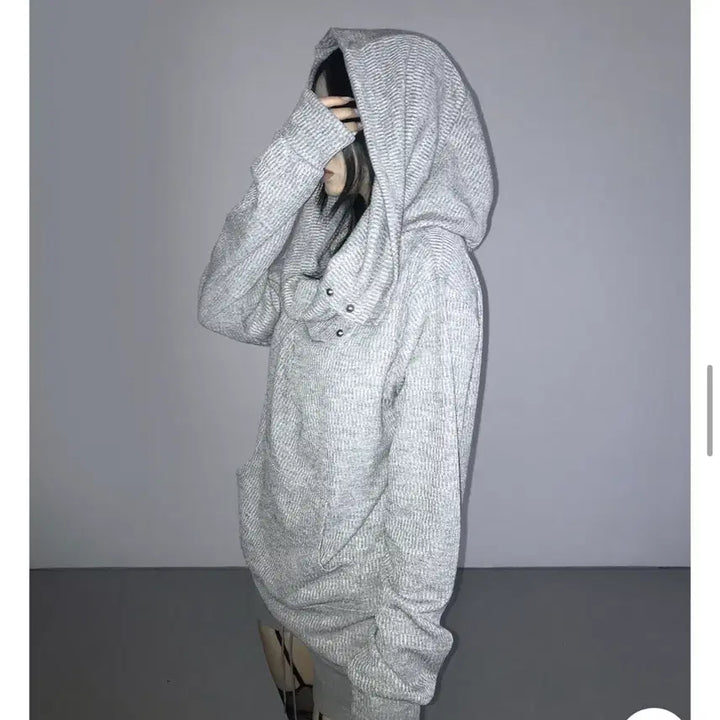 [BUNJANG] The Air Town Off-Shoulder Hooded Knit / 디에어타운 오프숄더 후드 니트