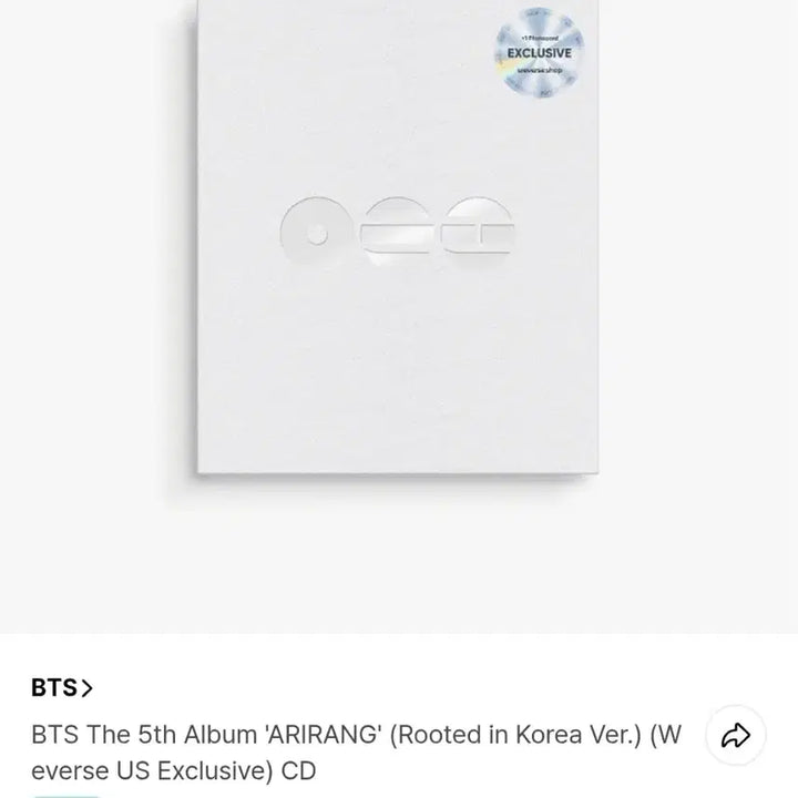 [BUNJANG] BTS Arirang US Exclusive Album + POB / BTS ARIRANG 방탄 아리랑 랜덤앨범 미국독점 포카포함 US