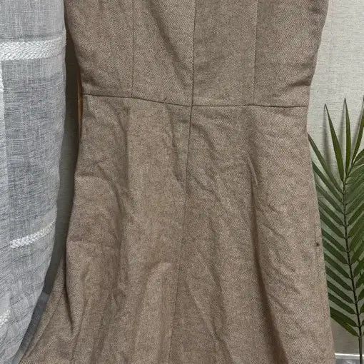 [BUNJANG] Attrangs Beige V-neck Bustier Long Dress / 아뜨랑스)뷔스티에 원피스