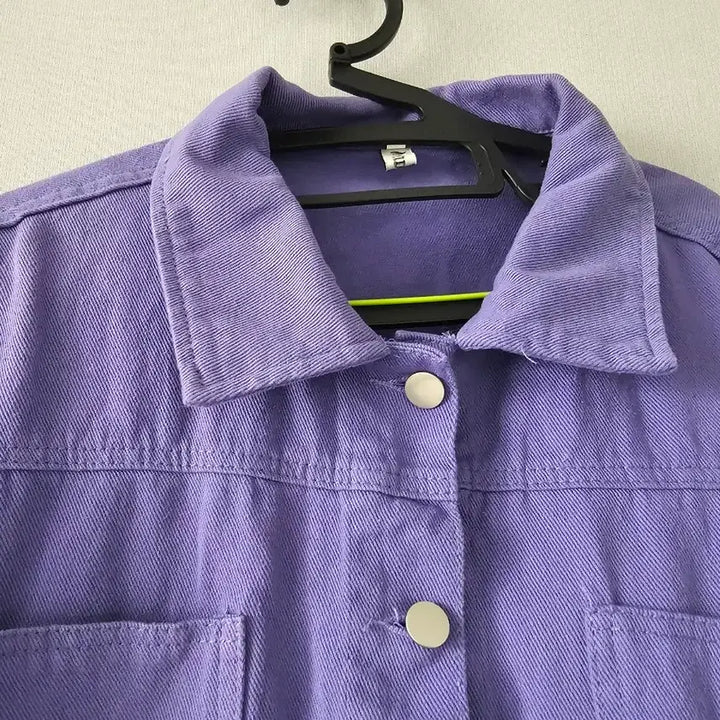 [BUNJANG] Purple Denim Jacket / 보라색 데님 자켓