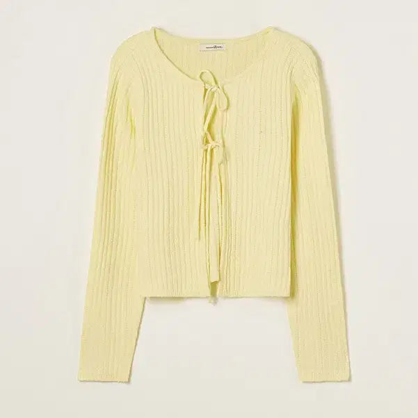 [BUNJANG] ROEM Ribbon Bolero Open Cardigan / (26년구매 택채새상품) 로엠 리본 볼레로 오픈 가디건