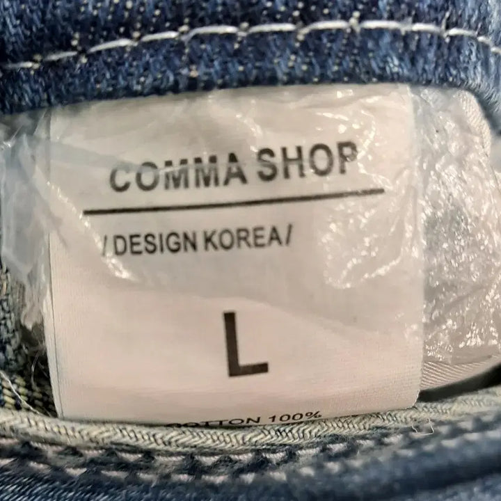 [SOLD OUT] 콤마샵 워싱 중청 멜빵 데님 점프수트 (공용가능)