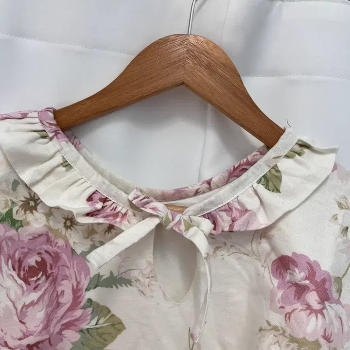 [BUNJANG] Vintage Rose Cotton Long Dress / 빈티지 플라워 롱 원피스