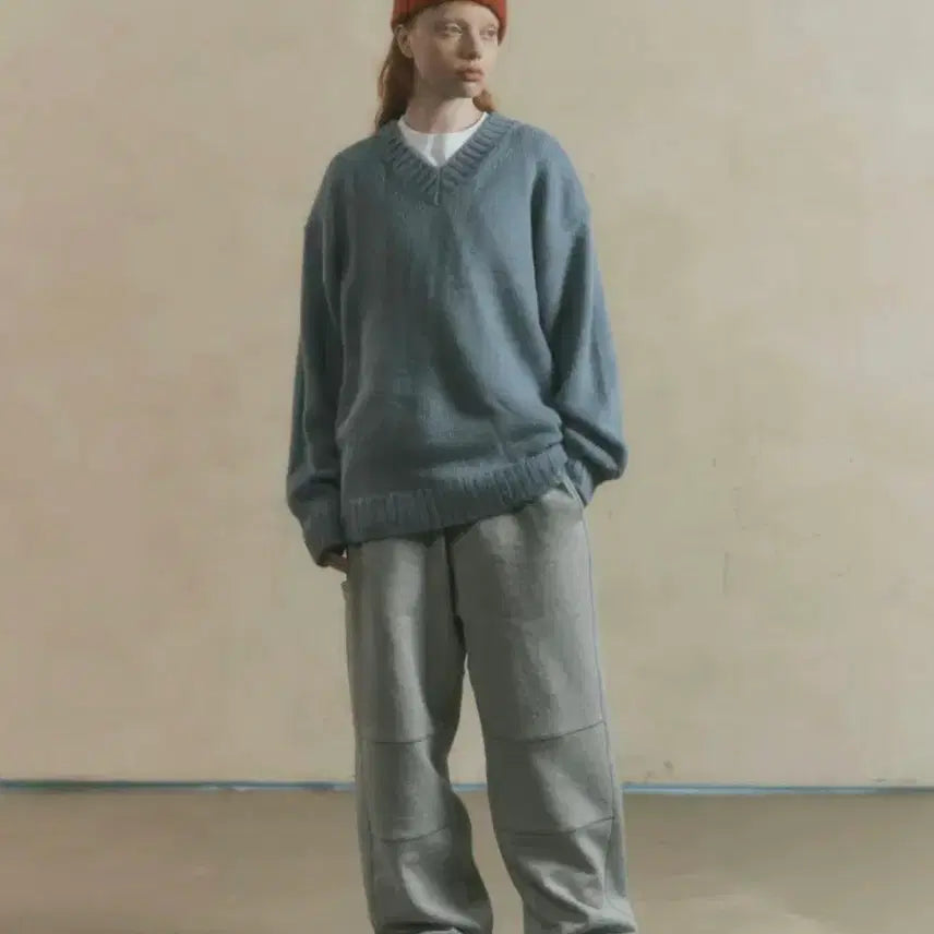 [BUNJANG] Takeasy Alpaca V-Neck Knit L / 테이크이지 알파카 브이넥 니트 L