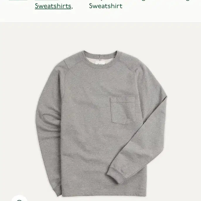 [SOLD OUT] [M size] 드레익스 그레이 코튼 롱슬리브 하이킹 스웻셔츠