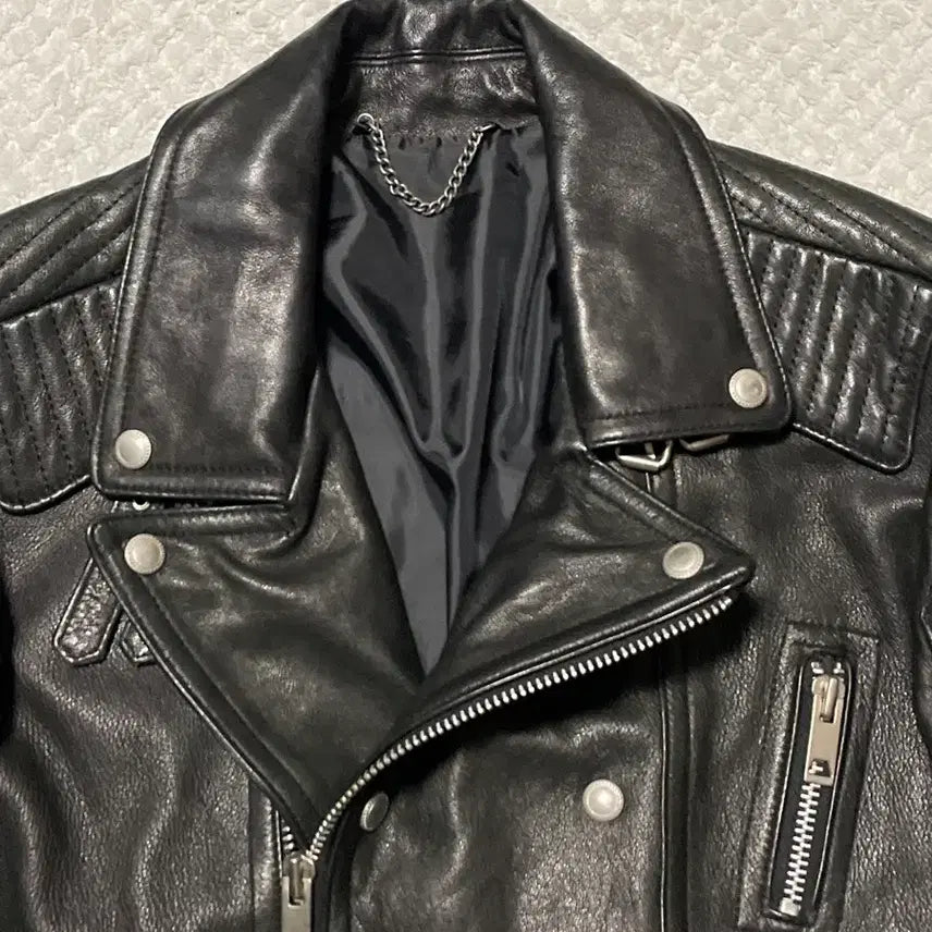 [SOLD OUT] [XL] 웨스턴 무드 램스킨 양가죽 바이커 레더 자켓