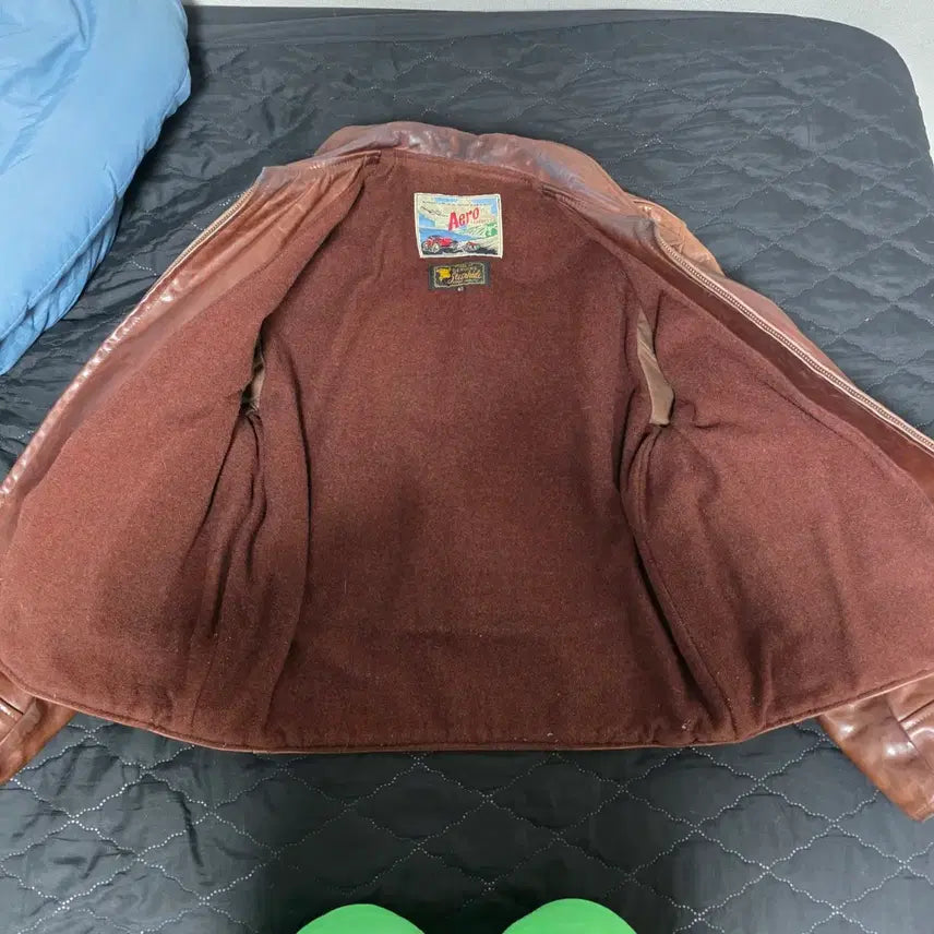 [SOLD OUT] 빈티지 에어로레더 하프벨트 카우하이드 42사이즈 판매