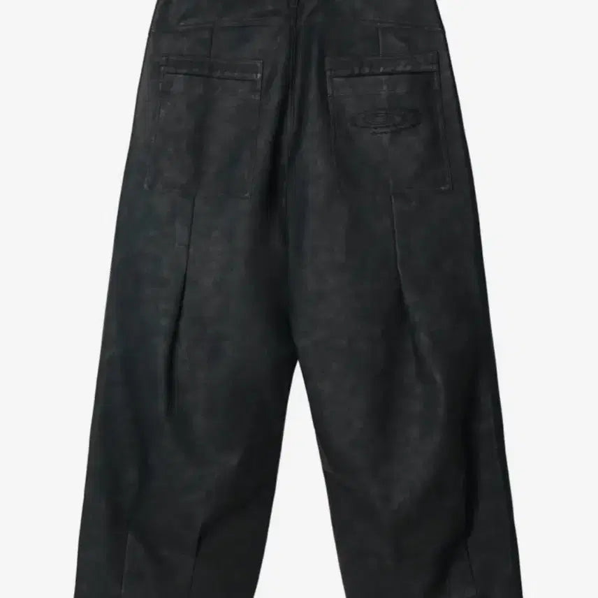 [BUNJANG] IDKTT Black Leather Wide Pants / 아이돈워너셀 블랙 레더 와이드 팬츠