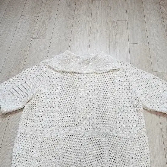 [BUNJANG] TIME Crochet Knit Short Sleeve Ivory / TIME 타임 크로셰 니트 반팔 아이보리
