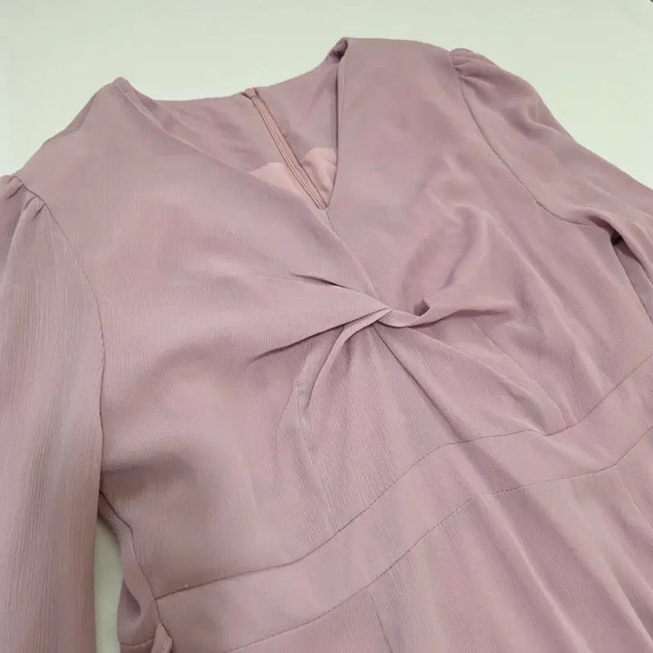 [BUNJANG] Chiffon Long Dress with Ribbon / 총장 128cm 쉬폰 롱원피스 리본