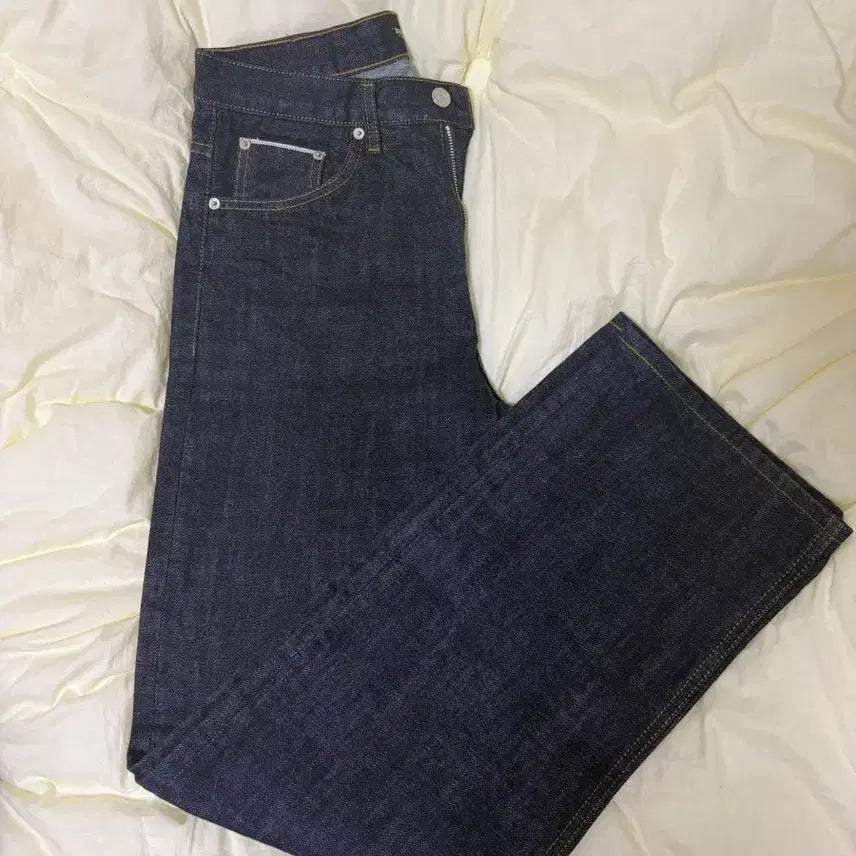 [BUNJANG] DENMAID DEN0861 Selvage Wide Denim Mid Indigo S / 덴메이드 DEN0861 셀비지 와이드 데님 미드 인디고 S