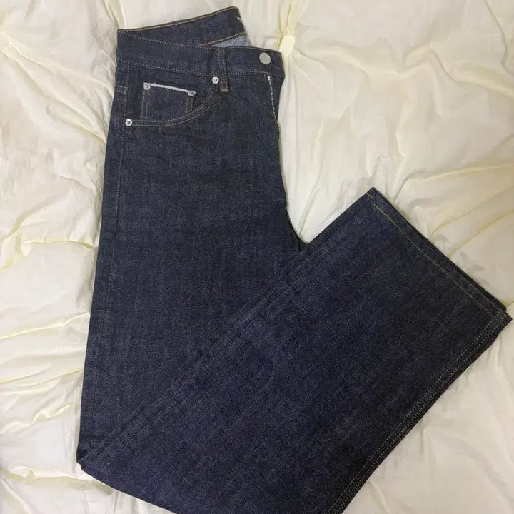 [BUNJANG] DENMAID DEN0861 Selvage Wide Denim Mid Indigo S / 덴메이드 DEN0861 셀비지 와이드 데님 미드 인디고 S