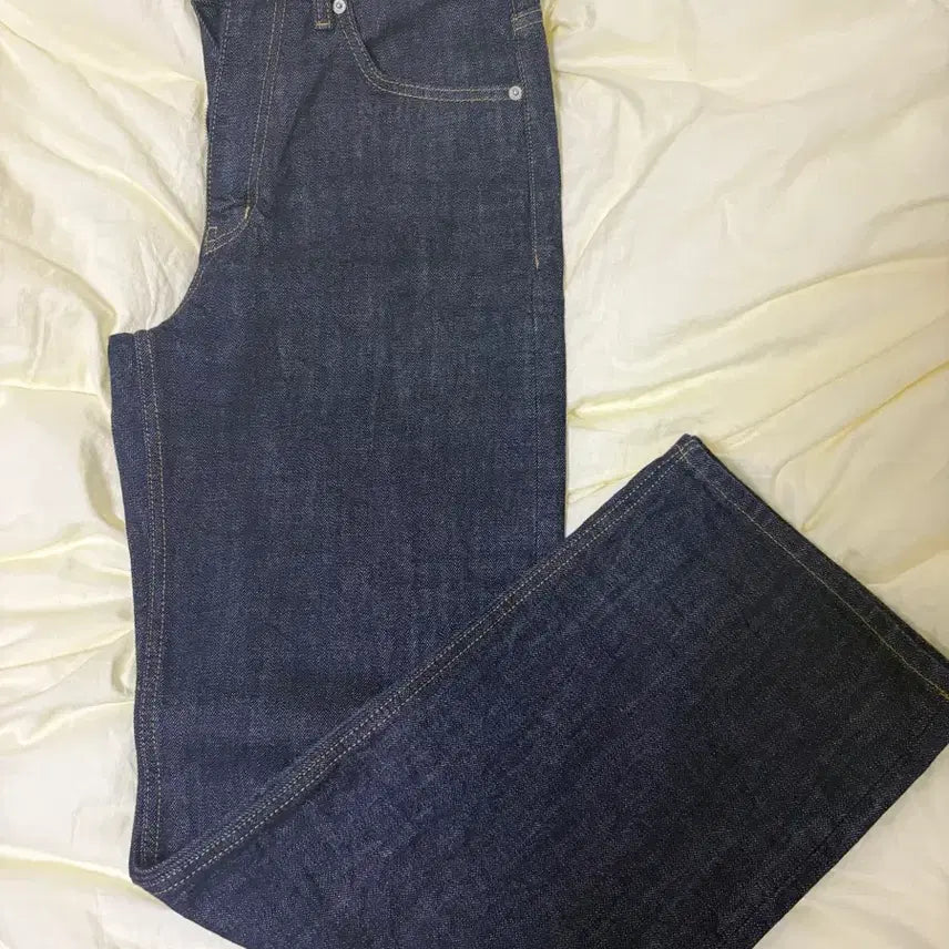 [BUNJANG] DENMAID DEN0861 Selvage Wide Denim Mid Indigo S / 덴메이드 DEN0861 셀비지 와이드 데님 미드 인디고 S