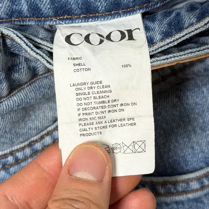 [BUNJANG] Cour Dusty Embossed Washed Denim Pants (Dusty Blue) M / 쿠어 더스티 엠보 워시드 데님 팬츠 (더스티블루) M
