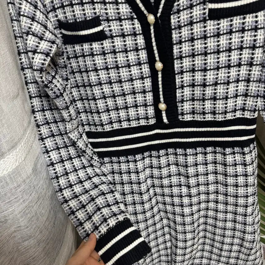 [BUNJANG] Attrangs Tweed Checkered Dress / 아뜨랑스)트위드원피스
