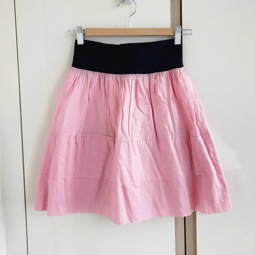 [BUNJANG] Theory Pink Banded Skirt / Theory 띠어리 핑크 밴딩 스커트
