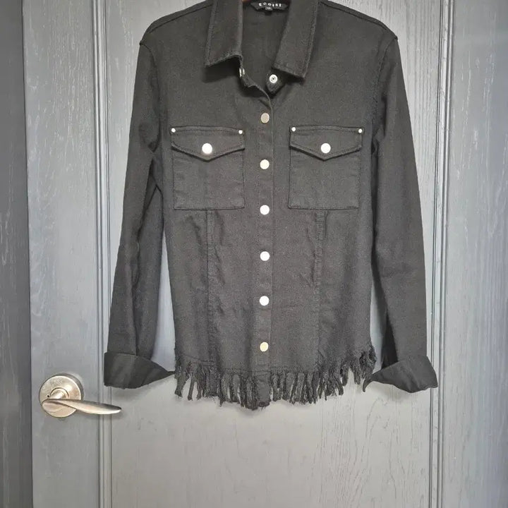 [BUNJANG] EGOIST Black Denim Shirt Jacket / EGOIST 에고이스트 블랙 데님 셔츠형 자켓