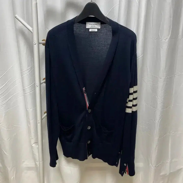 [BUNJANG] Thom Browne Merino Wool Cardigan Navy / [5] 톰브라운 메리노울 가디건 네이비