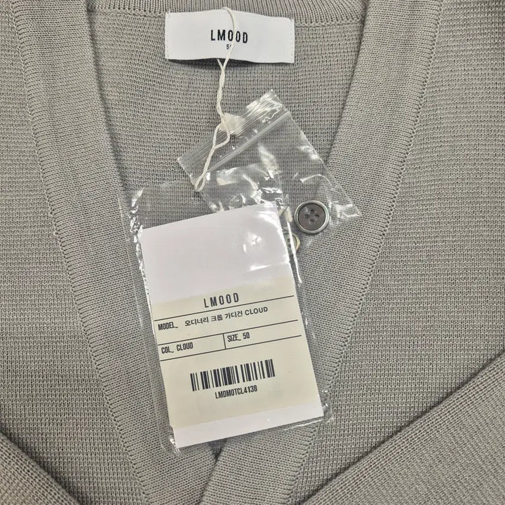 [BUNJANG] LMOOD Ordinary Crop Cardigan (Cloud, Gray) / LMOOD 엘무드 오디너리 크롭 가디건 (클라우드, 회색)