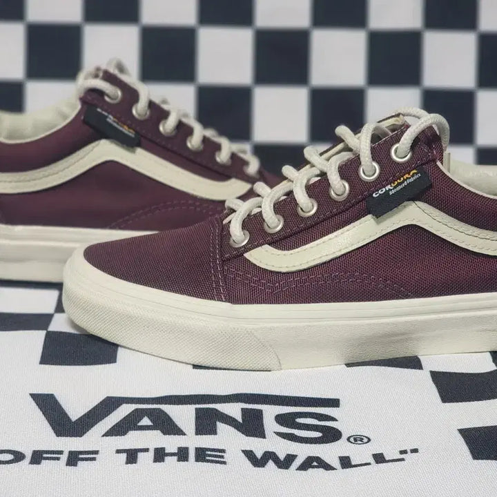 [BUNJANG] Vans Old Skool Cordura Burgundy Sneakers / 반스 올드스쿨 코듀라 버건디 225