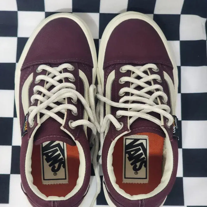 [BUNJANG] Vans Old Skool Cordura Burgundy Sneakers / 반스 올드스쿨 코듀라 버건디 225