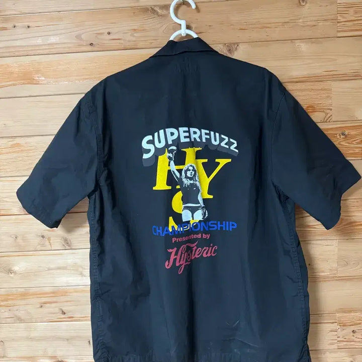 [BUNJANG] Hysteric Glamour Graphic Print Short Sleeve Work Shirt L / 히스테릭글래머 반팔 워크셔츠 L