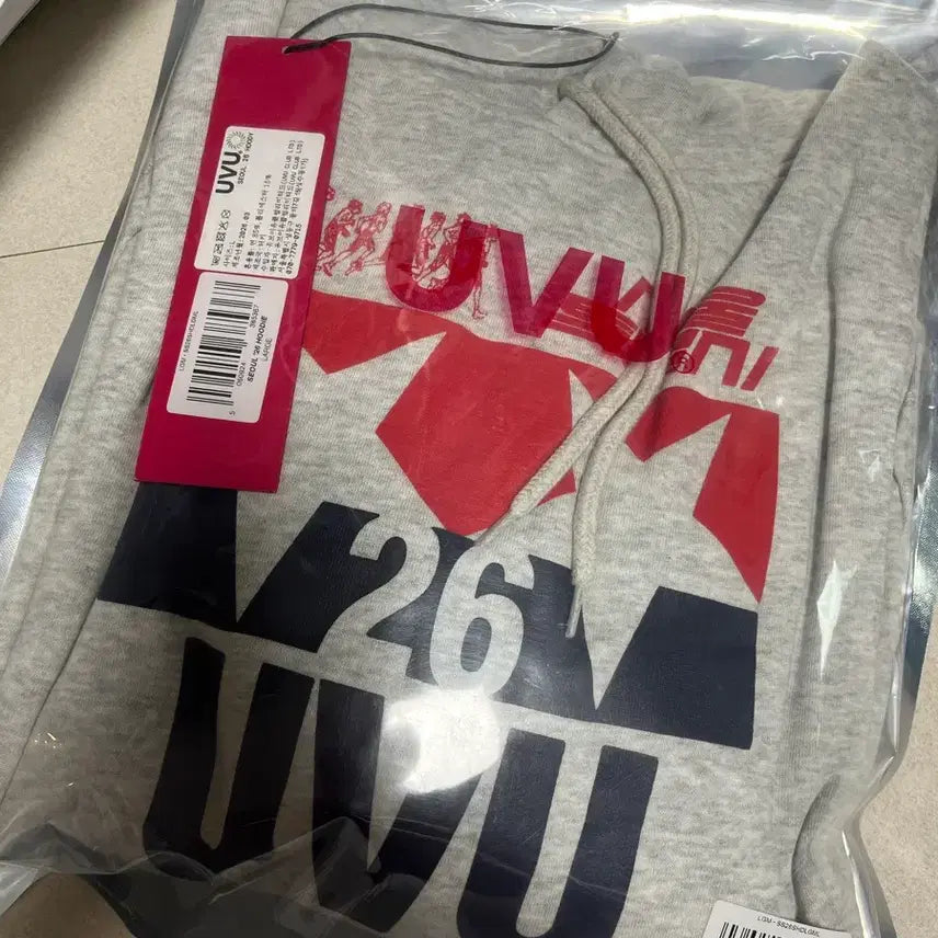 [BUNJANG] UVU Seoul 26 Hoodie (Light Gray, L) / UVU 서울26 후드 팝니다 (L사이즈 새상품)