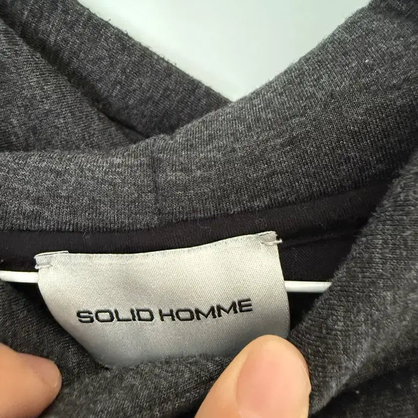 [BUNJANG] Solid Homme Hooded Dark Gray Sweatshirt / 솔리드옴므 후드 다크그레이 52