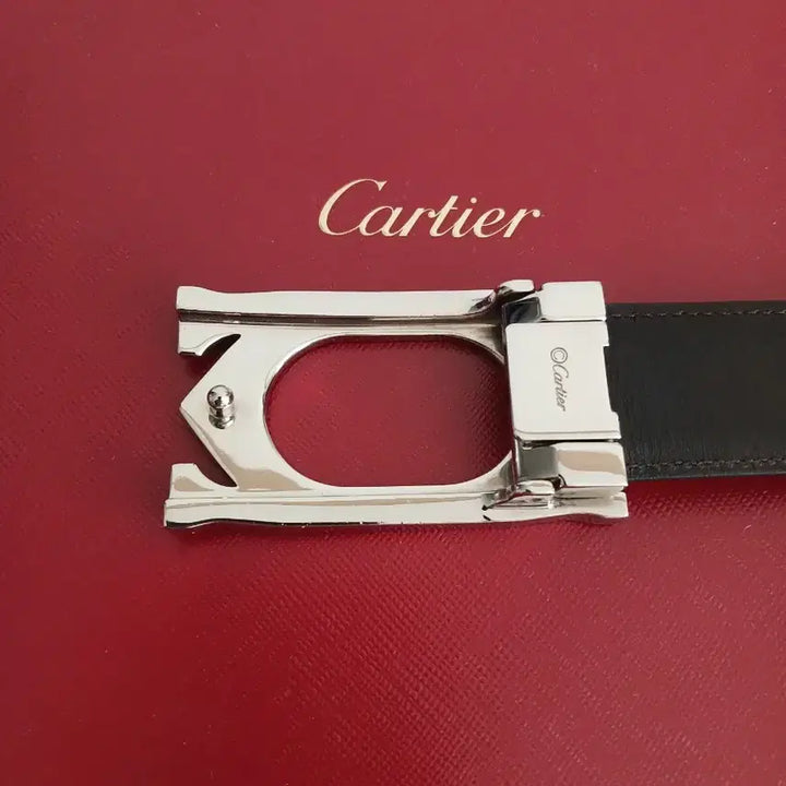 [BUNJANG] Cartier Tank Black Leather Belt / 까르띠에 탱크 블랙 가죽 벨트 쇼핑백 포함