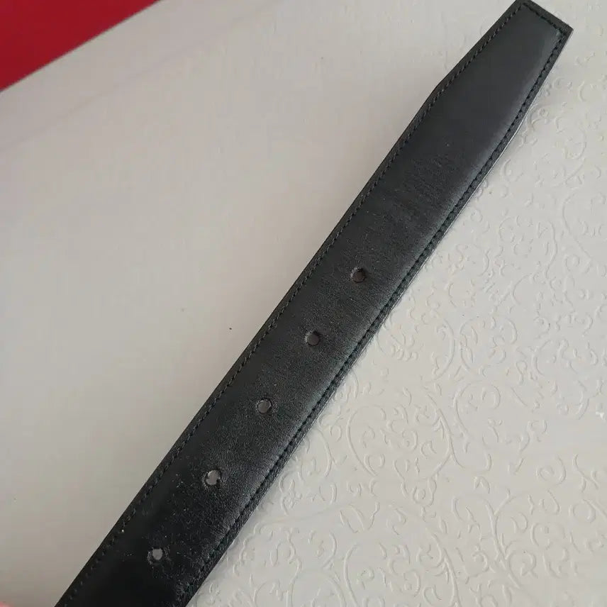 [BUNJANG] Cartier Tank Black Leather Belt / 까르띠에 탱크 블랙 가죽 벨트 쇼핑백 포함