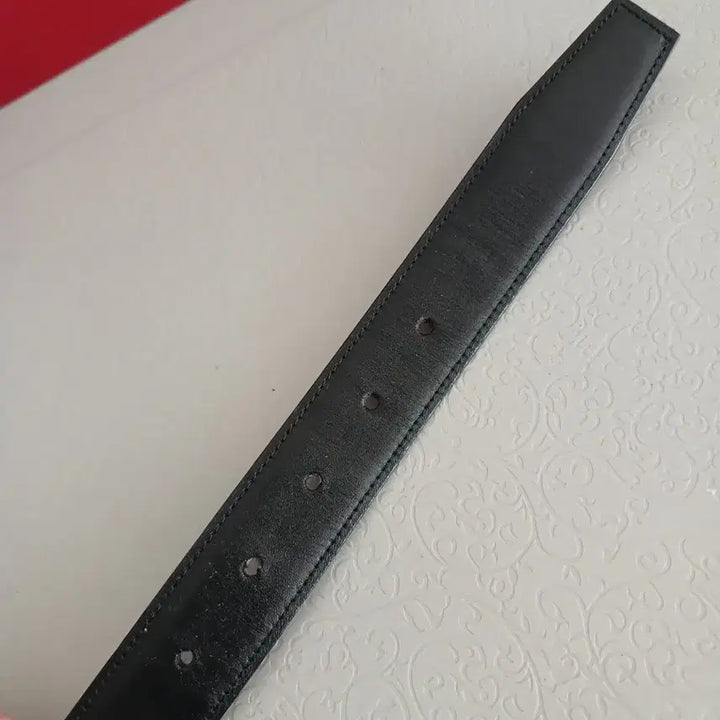 [BUNJANG] Cartier Tank Black Leather Belt / 까르띠에 탱크 블랙 가죽 벨트 쇼핑백 포함