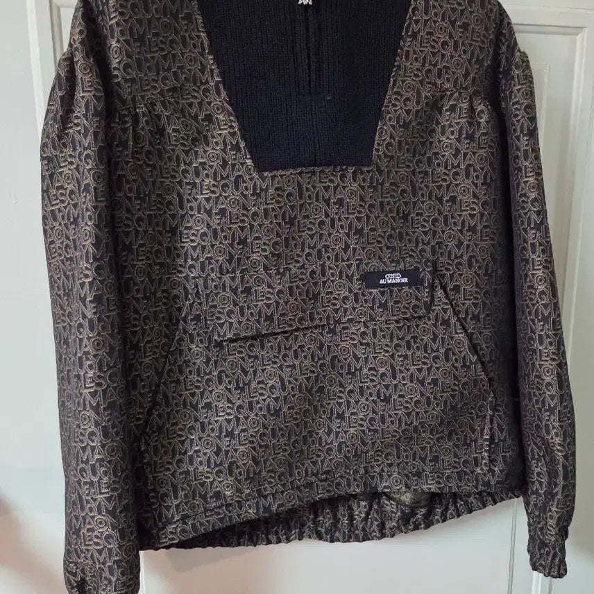 [BUNJANG] O!zoc! Second Jacquard Hooded Half Zip-Up / 24년 오즈세컨 자카드 후드 반집업