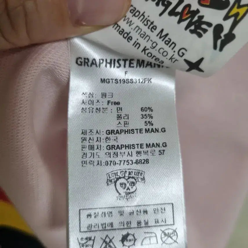 [BUNJANG] MAN.G Embroidered Pink Hoodie Zip-up / MAN.G 핑크 자수 후드집업