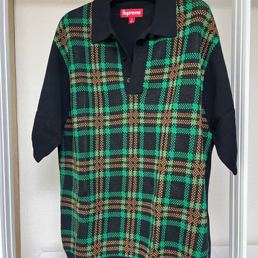 [BUNJANG] Supreme Plaid Knit M / 슈프림 플레이드 니트 M