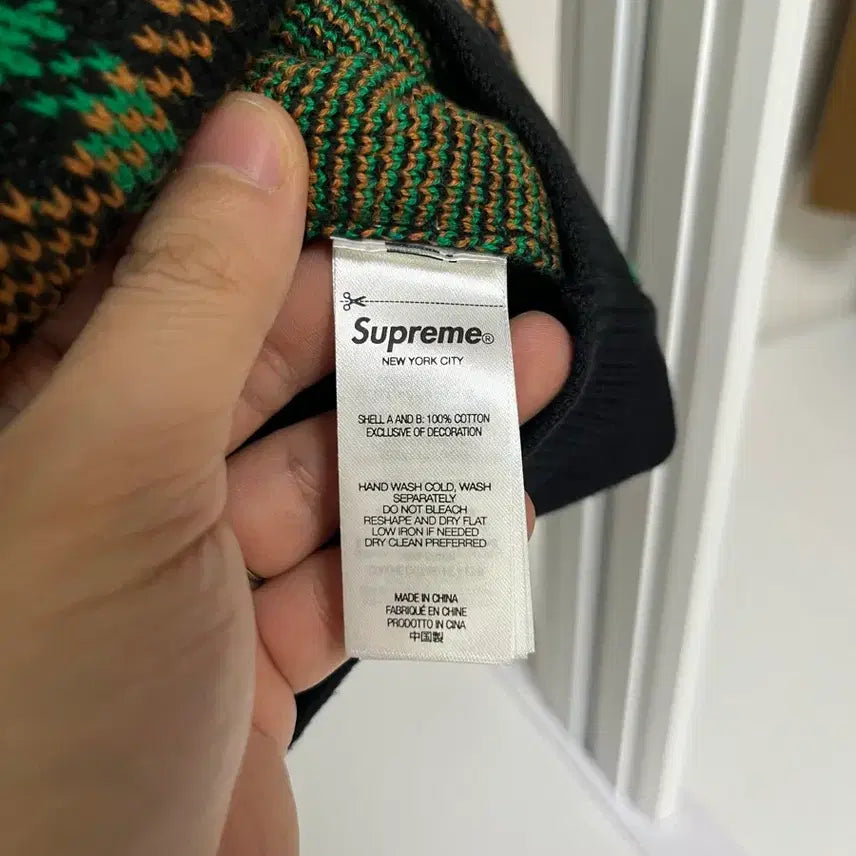 [BUNJANG] Supreme Plaid Knit M / 슈프림 플레이드 니트 M