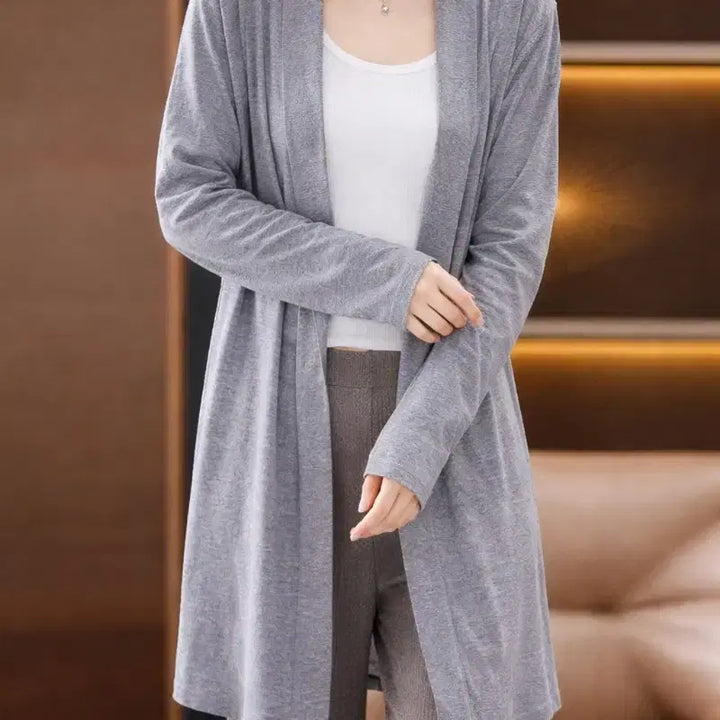 [BUNJANG] by youl Long Gray Cardigan / 그레이 롱 가디건 러브