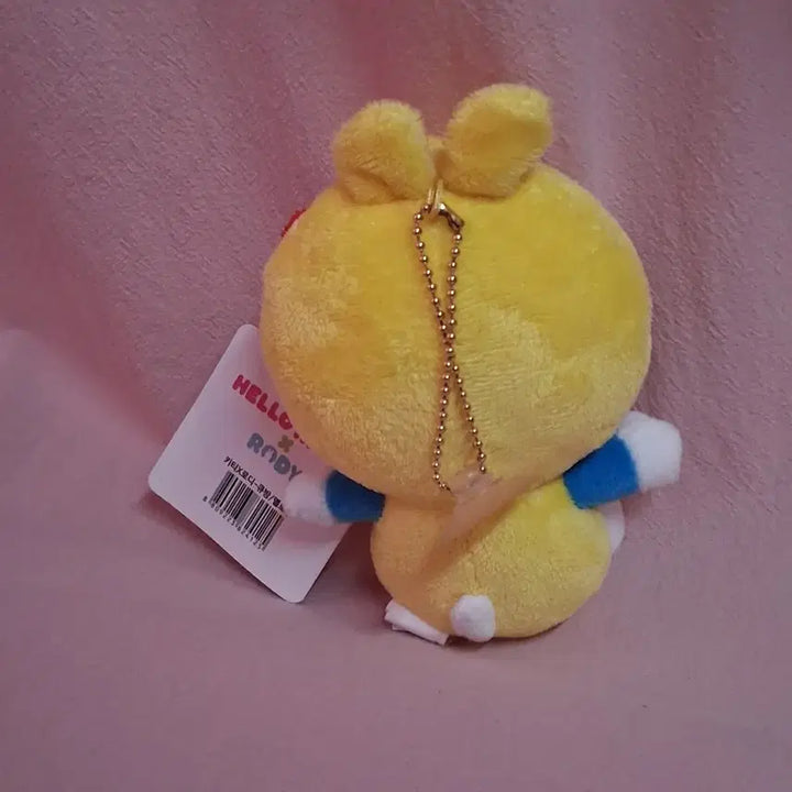 [BUNJANG] Hello Kitty x Roddy Classic Hello Kitty "Cube" Plush Keychain - Yellow / 키티X로디 고전 헬로키티 큐방 인형 키링 - 옐로우 /키티스트랩