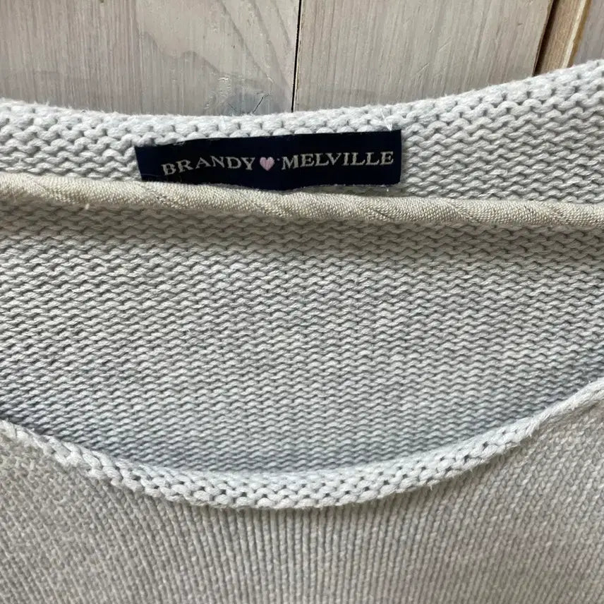 [BUNJANG] Brandy Melville One Shoulder Oversized Sweater / 브랜디멜빌 원숄더 오버핏 스웨터 그레이