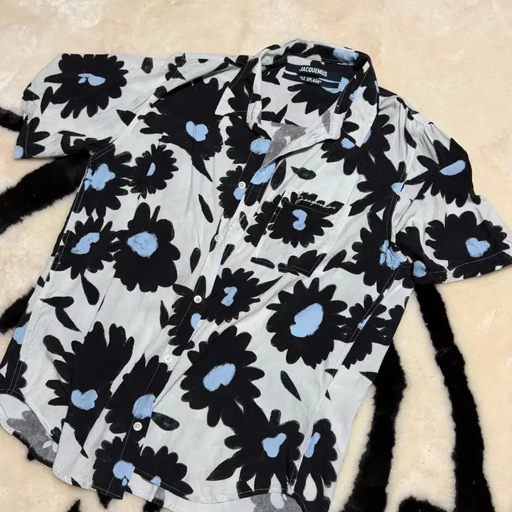 [BUNJANG] Jacquemus Flower Print Short Sleeve Shirt / (54) 자크뮈스 플라워 반팔셔츠