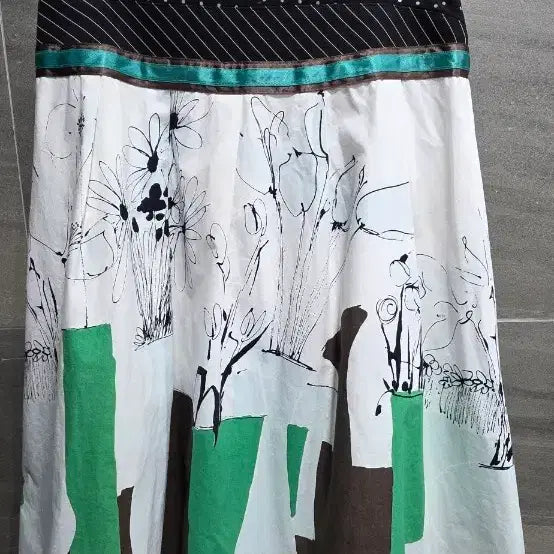 [BUNJANG] MICHAA Printed Ribbon Skirt / MICHAA  미샤 ,  프린트 예쁜  리본 스커트
