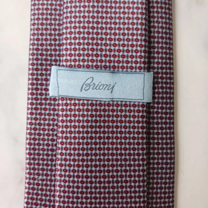 [BUNJANG] Brioni Silk Tie - Blue Wine Micro Pattern 8cm / 브리오니 실크 블루 와인 패턴 넥타이 8cm S~A+등급 E906