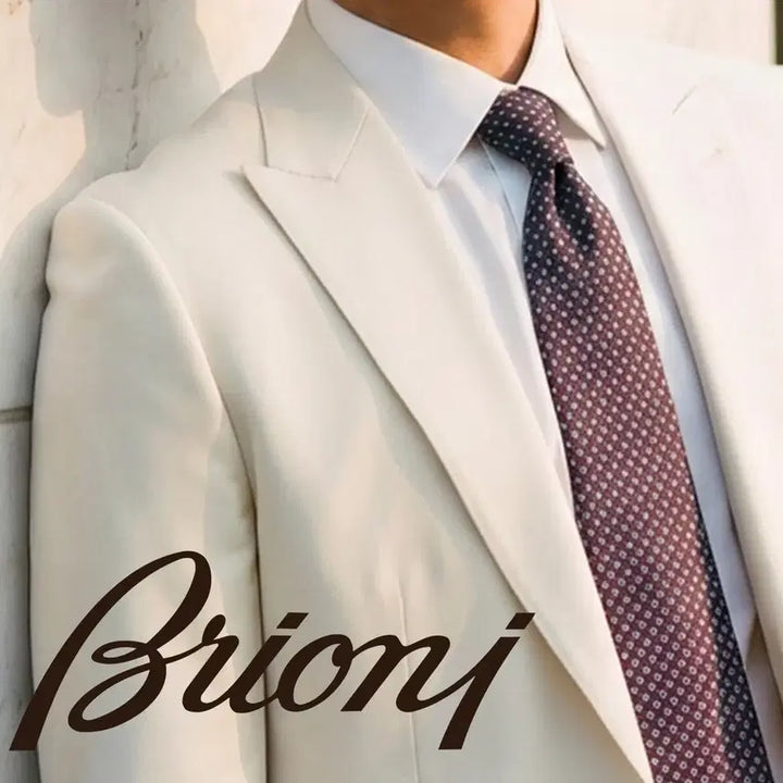 [BUNJANG] Brioni Silk Tie - Blue Wine Micro Pattern 8cm / 브리오니 실크 블루 와인 패턴 넥타이 8cm S~A+등급 E906